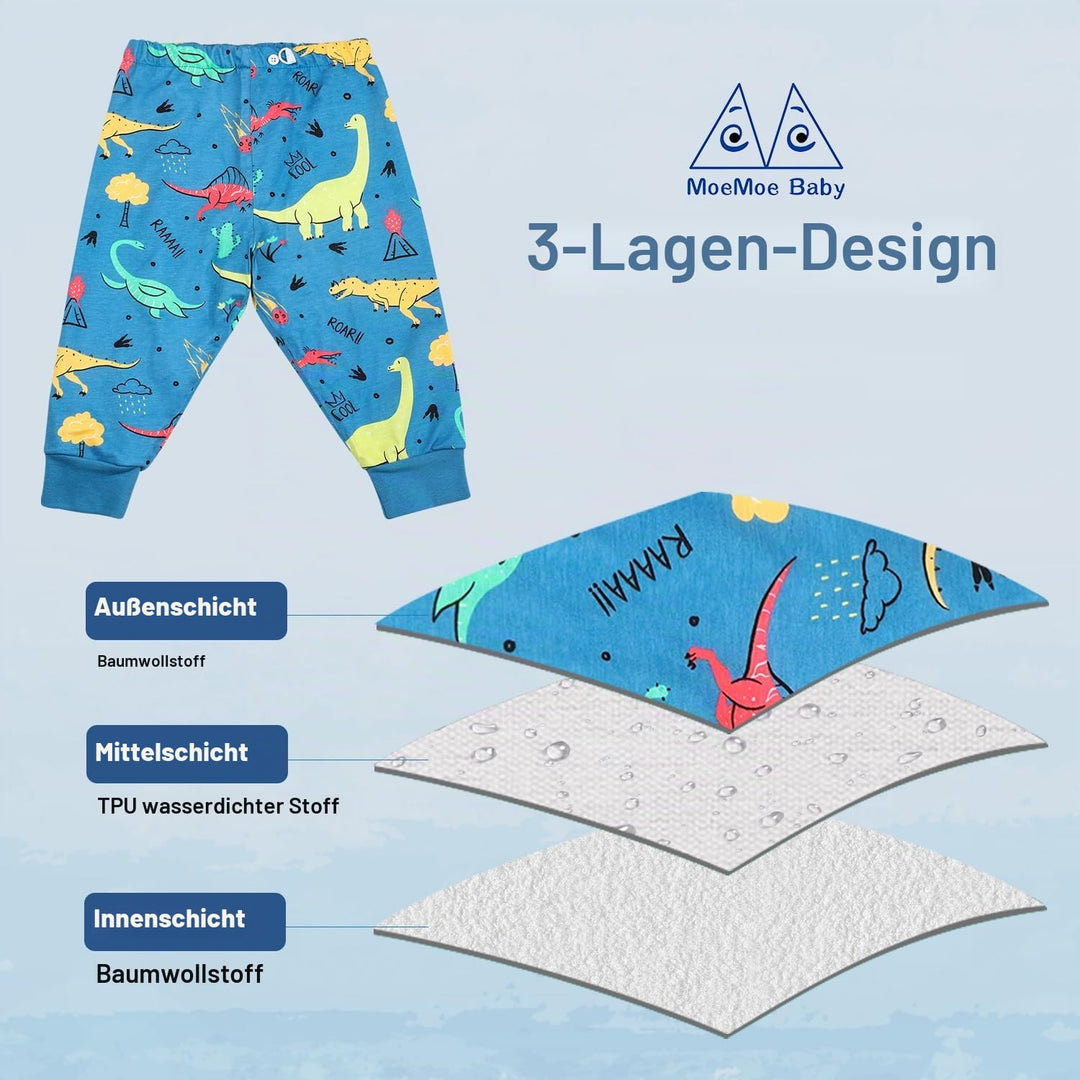 MOEMOE BABY 2 Stück Töpfchentraining Hose für Kinder, waschbare Lernhose mit auslaufsicherem TPU, id