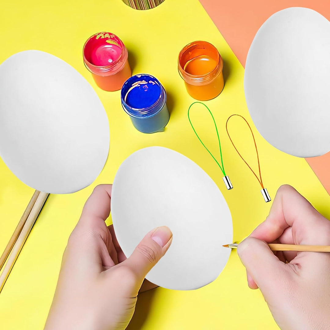 25 Stück Ostereier zum Bemalen, Ostereier zum AufhäNgen, Styroporeier, Eier zum Bemalen, Plastikeier