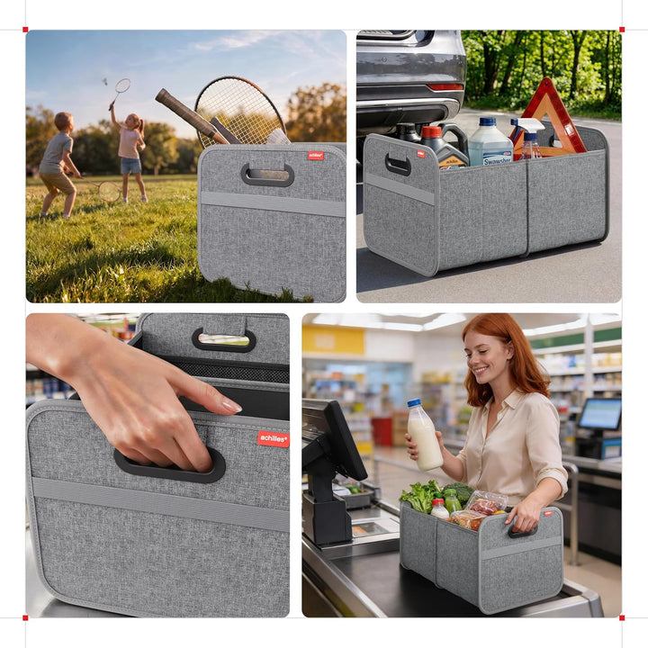 achilles Auto Kofferraum Organizer XL – Kofferraumtasche XL mit viel Stauraum – Geräumige &amp; Pflegele
