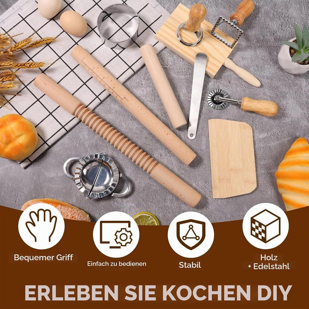 11 Stück Nudelschneider,Dumpling Maker,Gyoza Maker,Ravioli Roller,Pasta Roller,Pasta Schneider für S