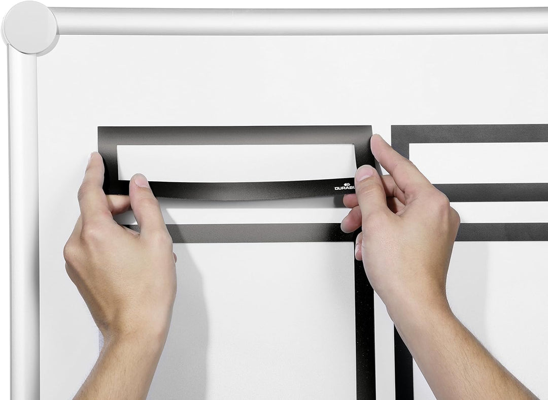 Durable Info-Rahmen Duraframe Magnetic Top (A3, Magnetrahmen für Überschriften) 5 Stück, schwarz, 49