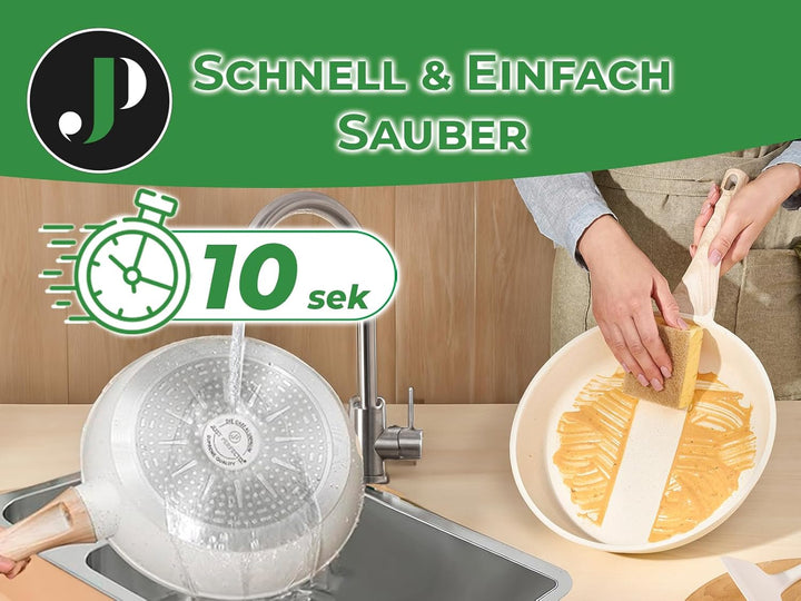 JUST PERFECTO Topf und Pfannenset Induktion - Pfannenset mit deckel - Induktions Töpfe Set - Töpfe u