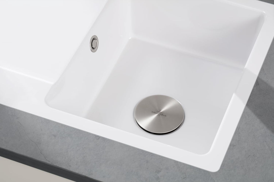 Villeroy & Boch Cap Ventilabdeckung Küchenzubehör, Lochabdeckung aus Edelstahl für Küchenspüle, Abde
