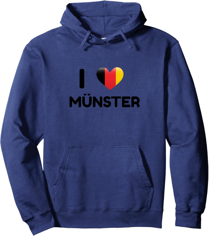 I Love Munster Deutschland Flagge Pullover Hoodie