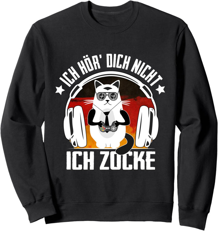 Ich Hör' Dich Nicht Ich Zocke Gamer Geschenk Sweatshirt