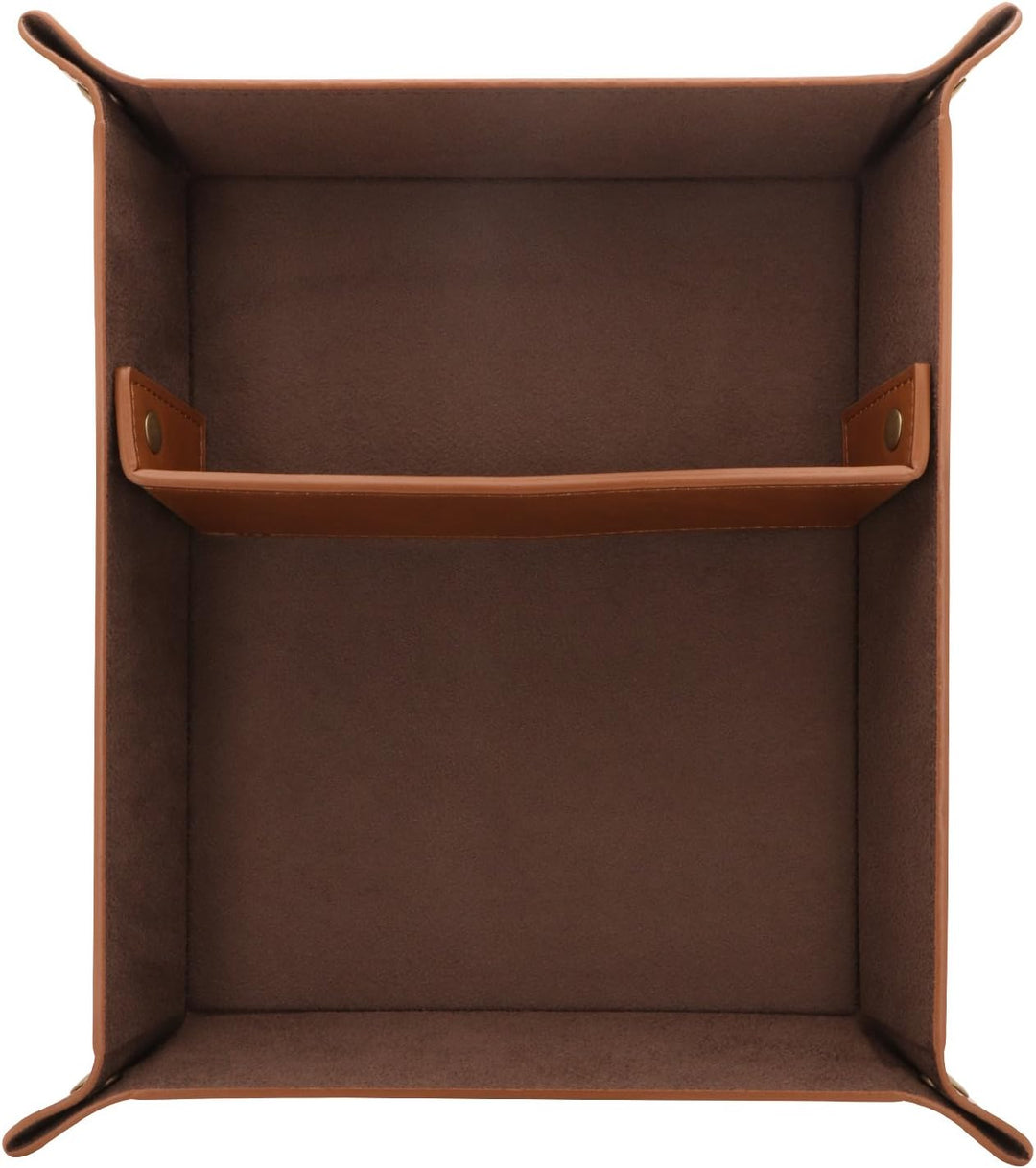 Londo Leder Fernbedienung Organizer und Halter mit Tablet Fach, Fernbedienungshalter (Hellbraun) & L
