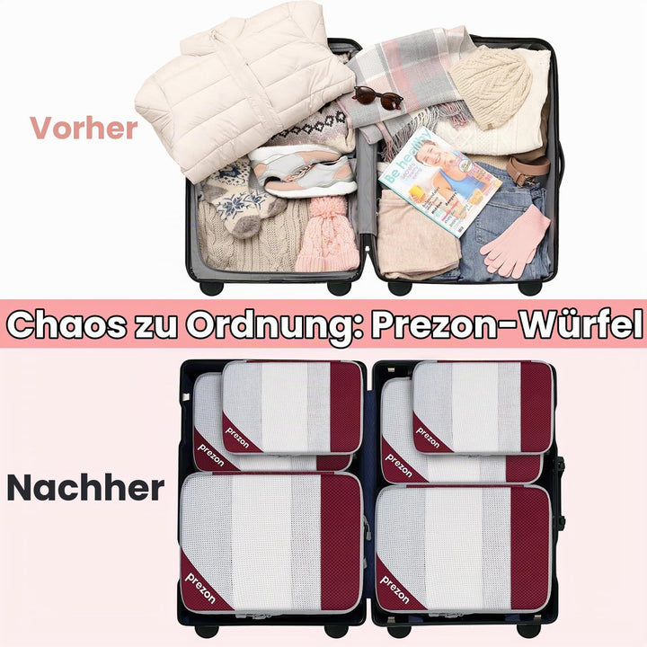 6 Set Kompressions-Packwürfel, Durchsichtiges Design, Platzsparend, Leicht, Massgeschneidertes Katio