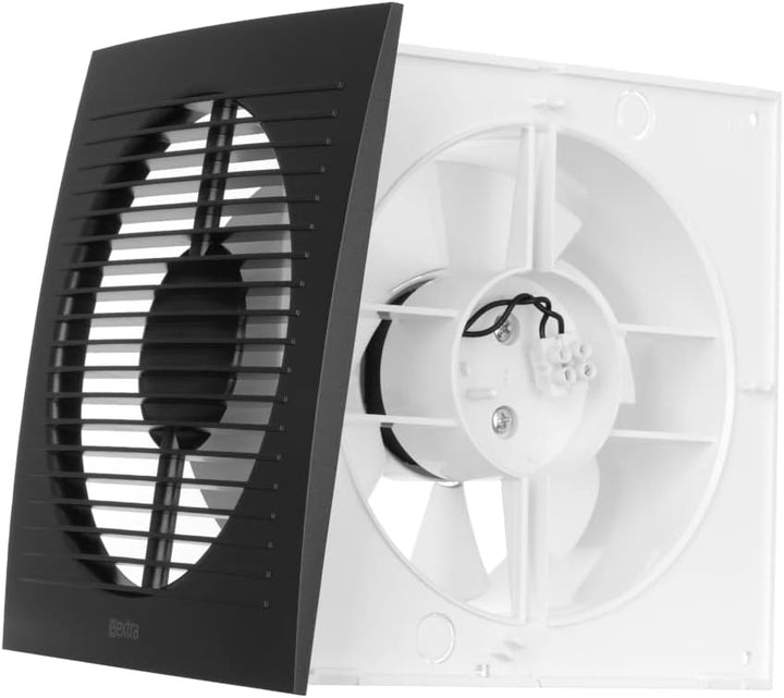 EUROPLAST Ø 125mm Wandventilator Lüfter Abluft Ventilator Küche WC Bad - mit Timer/Nachlauf - Kunsts