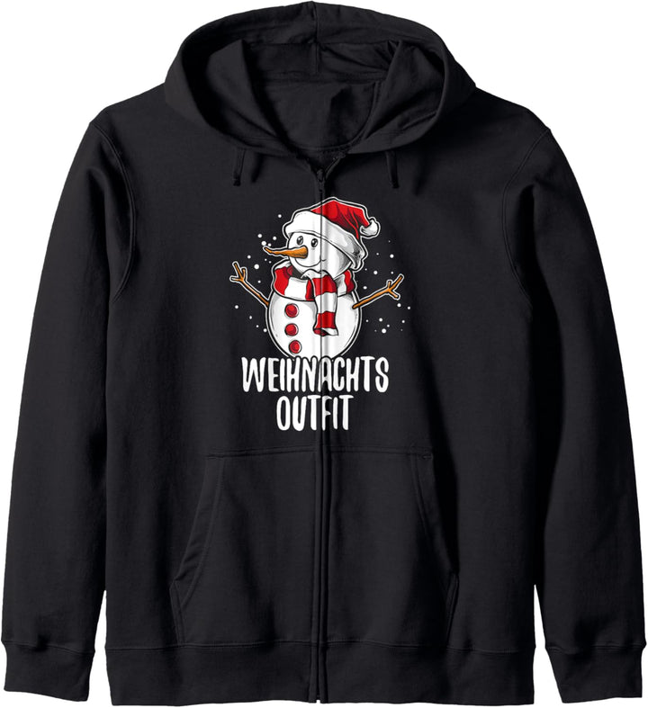 Weihnachts Outfit Familie Schneemann Schneeflocken Pyjama Kapuzenjacke