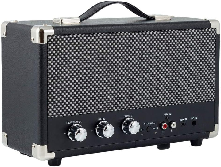 GPO Westwood Retro 25 Watt Lautsprecher mit Subwoofer, Cinch-Eingang, Bluetooth mit Retro-Gitter und