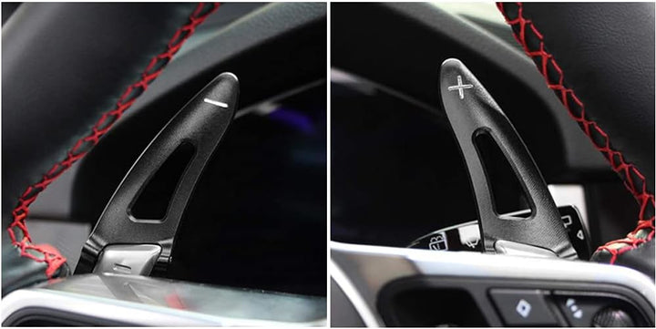 HIBEYO 2 Stücke für Porsche Lenkrad Schaltwippen Verlängerung Paddles Lenkrad für Porsche 718/918/91