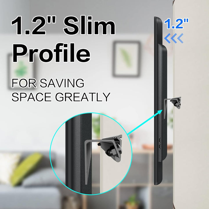 TV Wandhalterung, Ultraslim Fernsehen Halterung Wand für 32-75 Zoll Flach & Curved Fernseher oder Mo