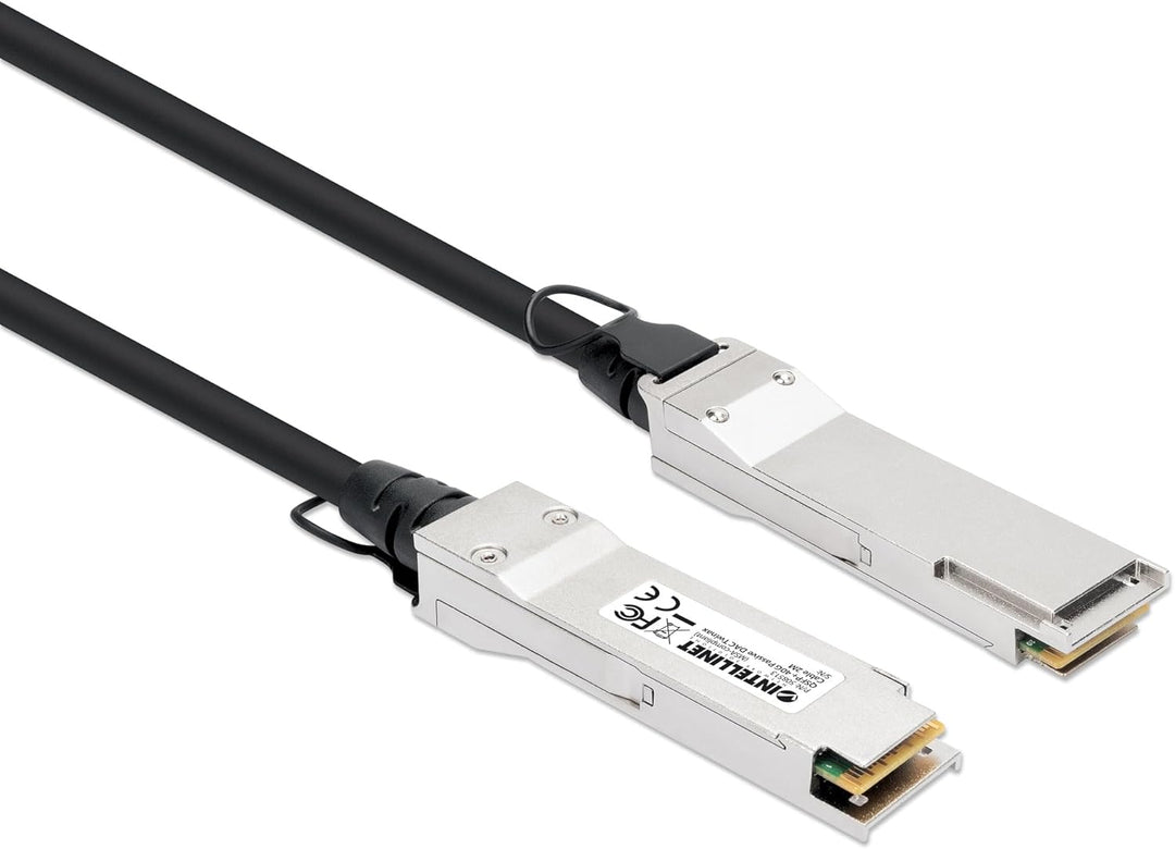 Intellinet QSFP+ 40G Passives DAC Twinax-Kabel QSFP+ auf QSFP+, 2 m, MSA-konform für maximale Kompat