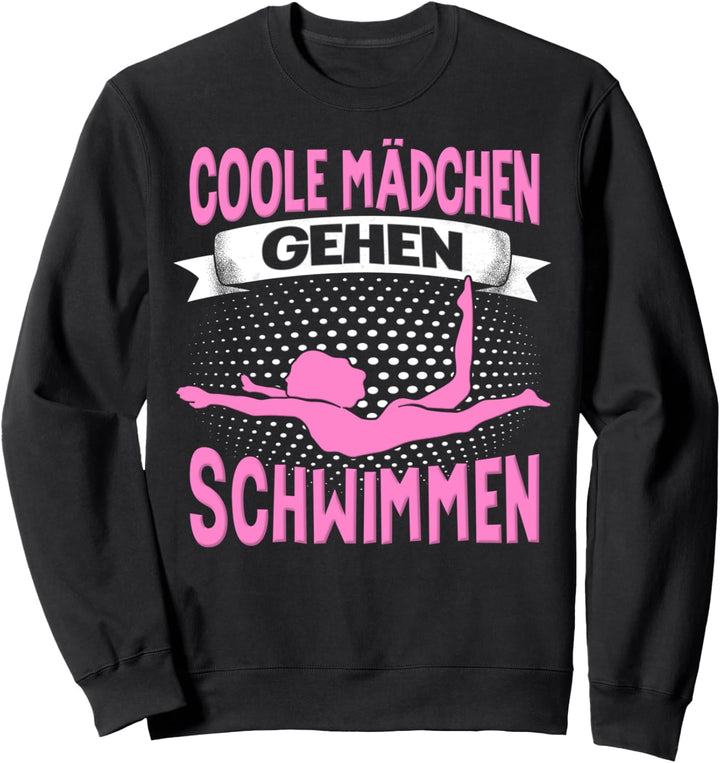Schwimmer Wassersport Coole Mädchen Gehen Schwimmen Sweatshirt