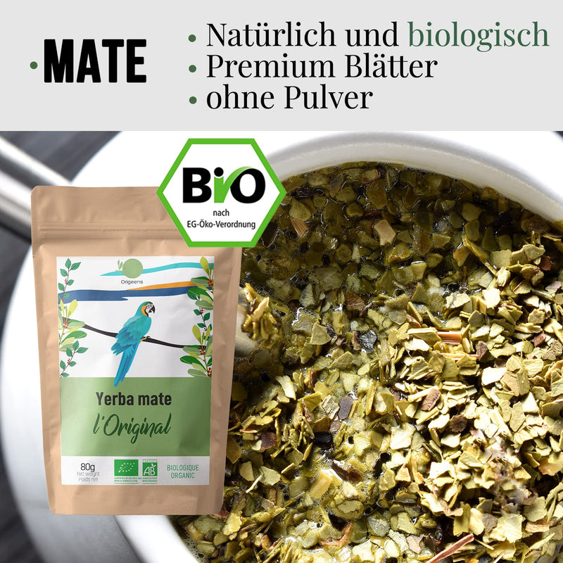Origeens Mate Tee Set mit Mate Becher, Bombilla, und Bio Yerba Mate Tee | Design Mate Tee Becher aus