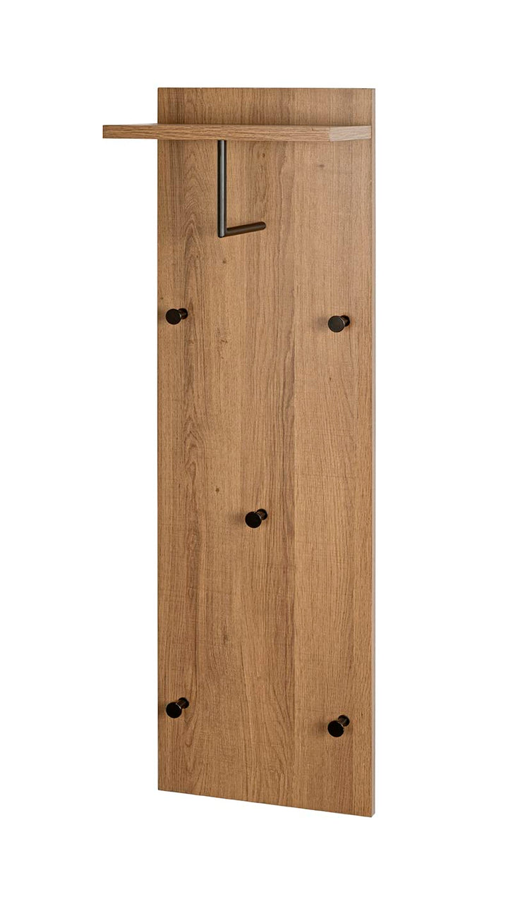 HAKU Möbel Wandgarderobe, eiche, schwarz, 30 x 20 x H 100