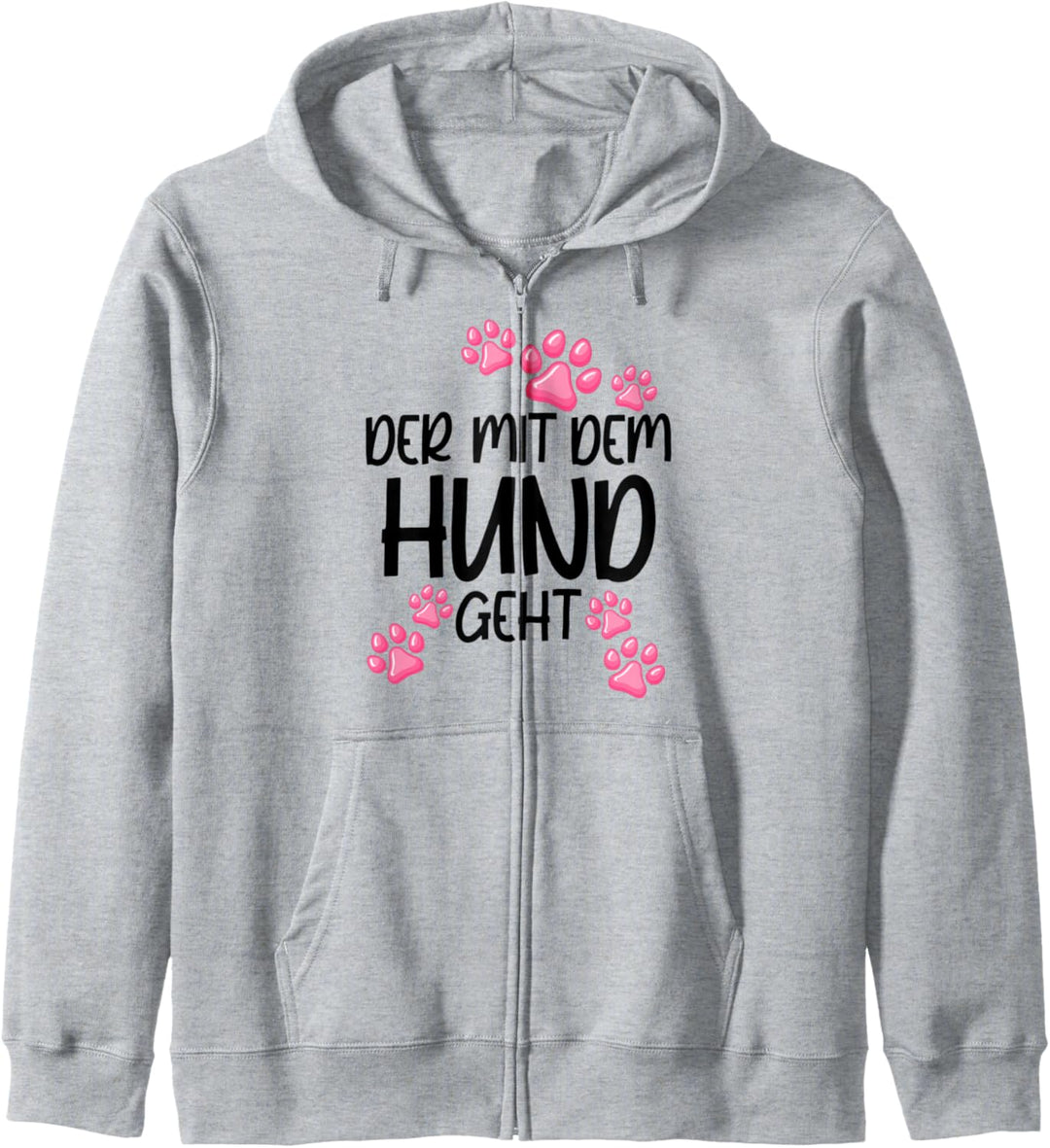 Der Mit dem Hund Geht Grafik Hundebesitzer Geschenkidee Hund Kapuzenjacke