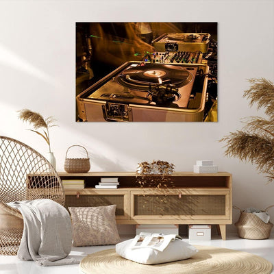 Bilder auf Leinwand 100x70cm Leinwandbild Disco Tanz Musik Rhythmus Gross Wanddeko Bild Schlafzimmer