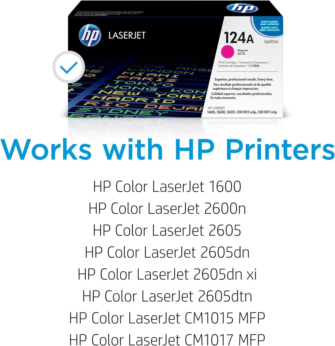 HP 124A (Q6003A) Rot Original Toner für HP Color Laserjet 2600, 2605, 1600, CM1016, CM1017 Standard