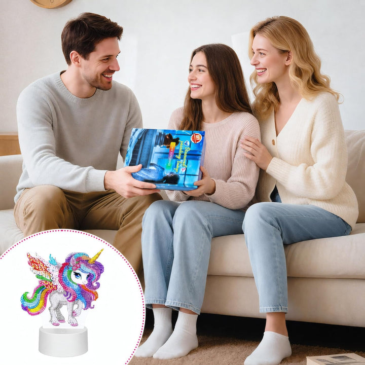 Zoyomax Diamond Painting Nachtlicht, Basteln für Erwachsene, 3D Kreative Diamond Painting Lampe Einh