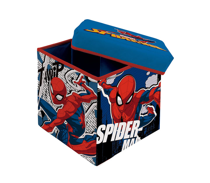 Superdiver - Aufbewahrungsbox und Hocker Spiderman - Offizielle Lizenz Marvel - 30x30x30 cm - Faltba