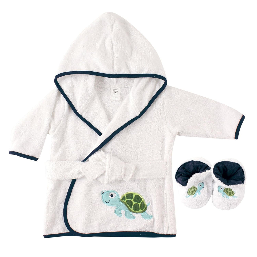 Luvable Friends Baby Jungen (0-24 Monate) Bademantel schildkröte 0-9 Monate, schildkröte 0-9 Monate