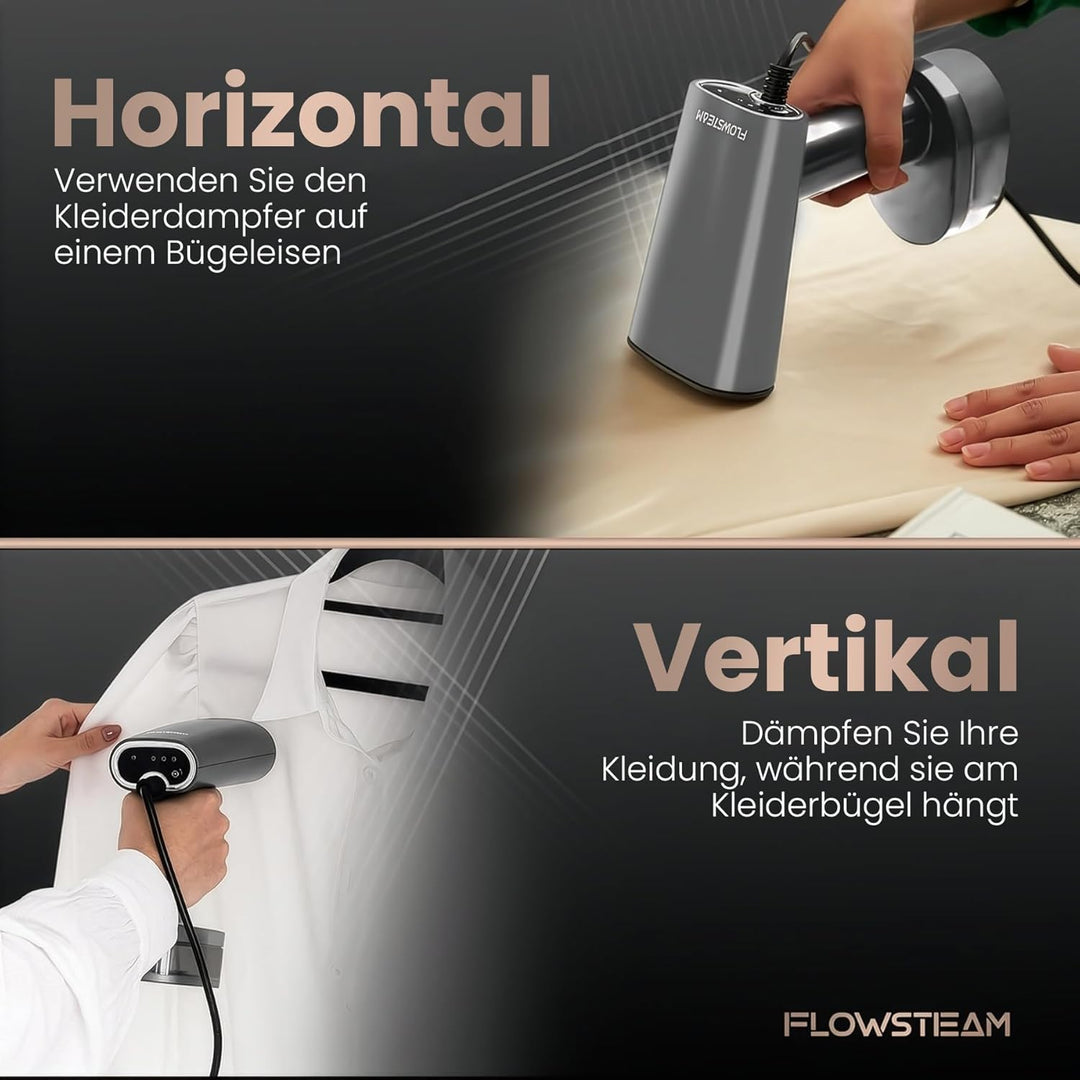 FLOWSTEAM® Dampfglätter - Handdampfer - Matte Gray Editon