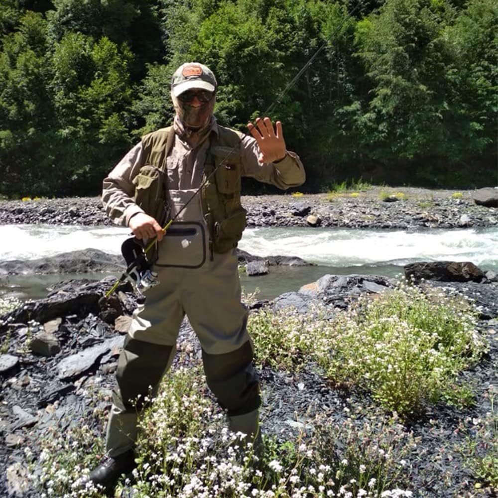 Kylebooker Angler Watvögel Angelhose Wathose Herren Anglerhose Atmungsaktiv Fliegenfischen Angelbekl