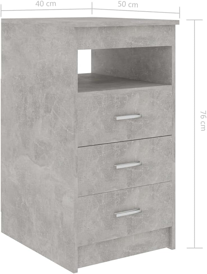 Spanplatte Sideboard mit 3 Schubladen und 1 oberen Ablagefach Seitenschrank Vitrinenschrank Ankleide