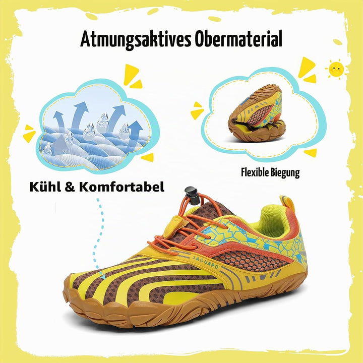SAGUARO Barfussschuhe Kinder Outdoor Sport Barfuss Schuhe für Jungen Mädchen Gr.24-36 24 EU Gelb, 24
