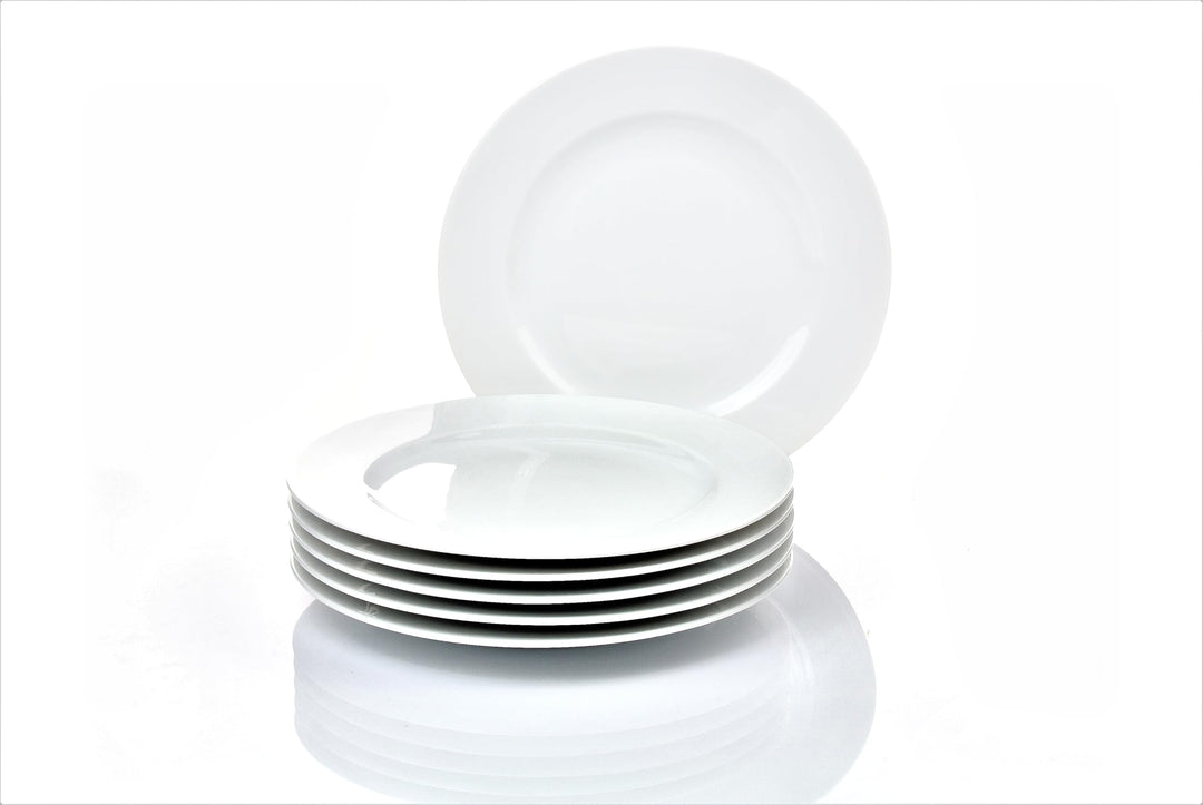 Retsch Arzberg Heike Weiss Frühstücksteller Kuchenteller 21cm, Set 6-teilig/Porzellan/uni weiss, run