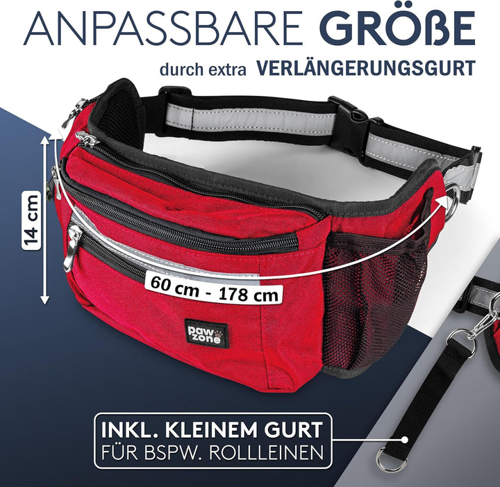 PAWZONE Futterbeutel Hunde - Leckerlibeutel für Hunde - Bauchtasche für Hunde Zubehör - Leckerlitasc