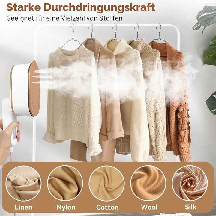 NXPZ 1200W Steamer Dampfglätter, 2-in-1 Handdampfbügeleisen, Tragbares Reisebügeleisen mit 150 Ml Wa