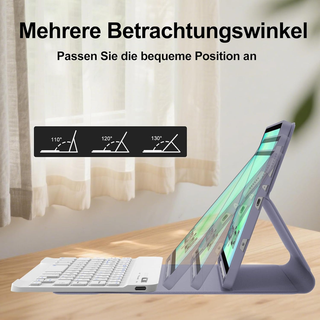 Tastatur für Samsung Galaxy Tab A11 8.7 Zoll 2025/A9 2023, Hülle mit Tastatur für Samsung Tab A11 Ma