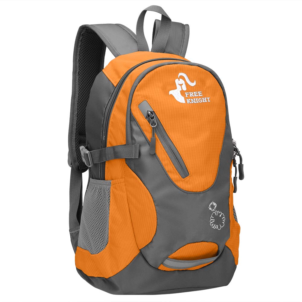 Kleiner Tagesrucksack 20L Radfahren Wanderrucksack Wasserdichter Reiserucksack Leichtgewicht (Orange