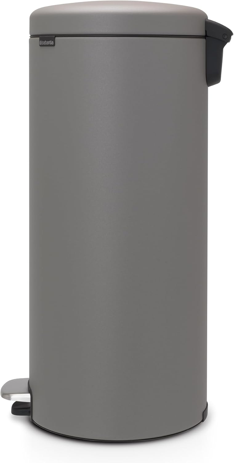 Brabantia Treteimer newIcon, 30 L Mineral Concrete Grey 34x30x68cm, Mineral Concrete Grey 34x30x68cm