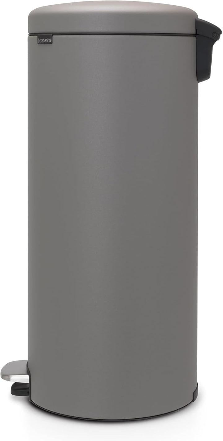 Brabantia Treteimer newIcon, 30 L Mineral Concrete Grey 34x30x68cm, Mineral Concrete Grey 34x30x68cm