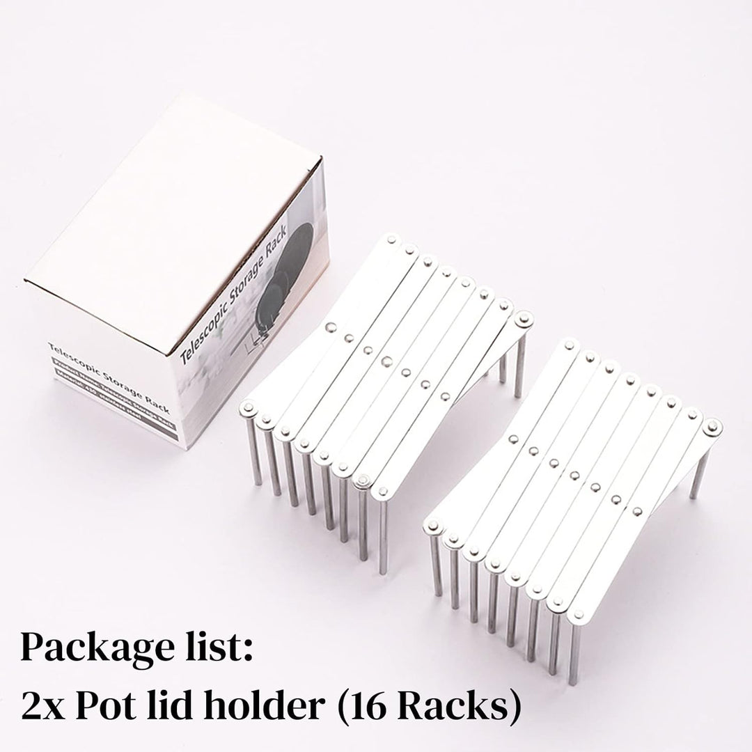 Hjumarayan 2 Stück Verstellbarer Edelstahl Topfdeckelhalter, Spareribs-Halter, Grill Rippchenhalter,