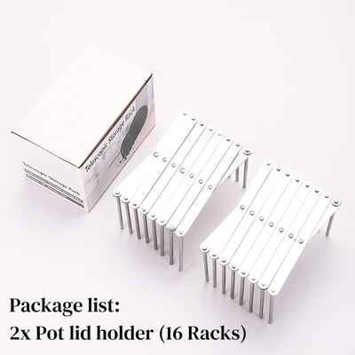 Hjumarayan 2 Stück Verstellbarer Edelstahl Topfdeckelhalter, Spareribs-Halter, Grill Rippchenhalter,