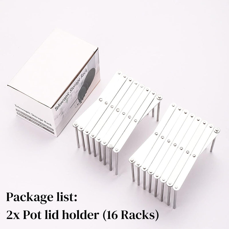 Hjumarayan 2 Stück Verstellbarer Edelstahl Topfdeckelhalter, Spareribs-Halter, Grill Rippchenhalter,