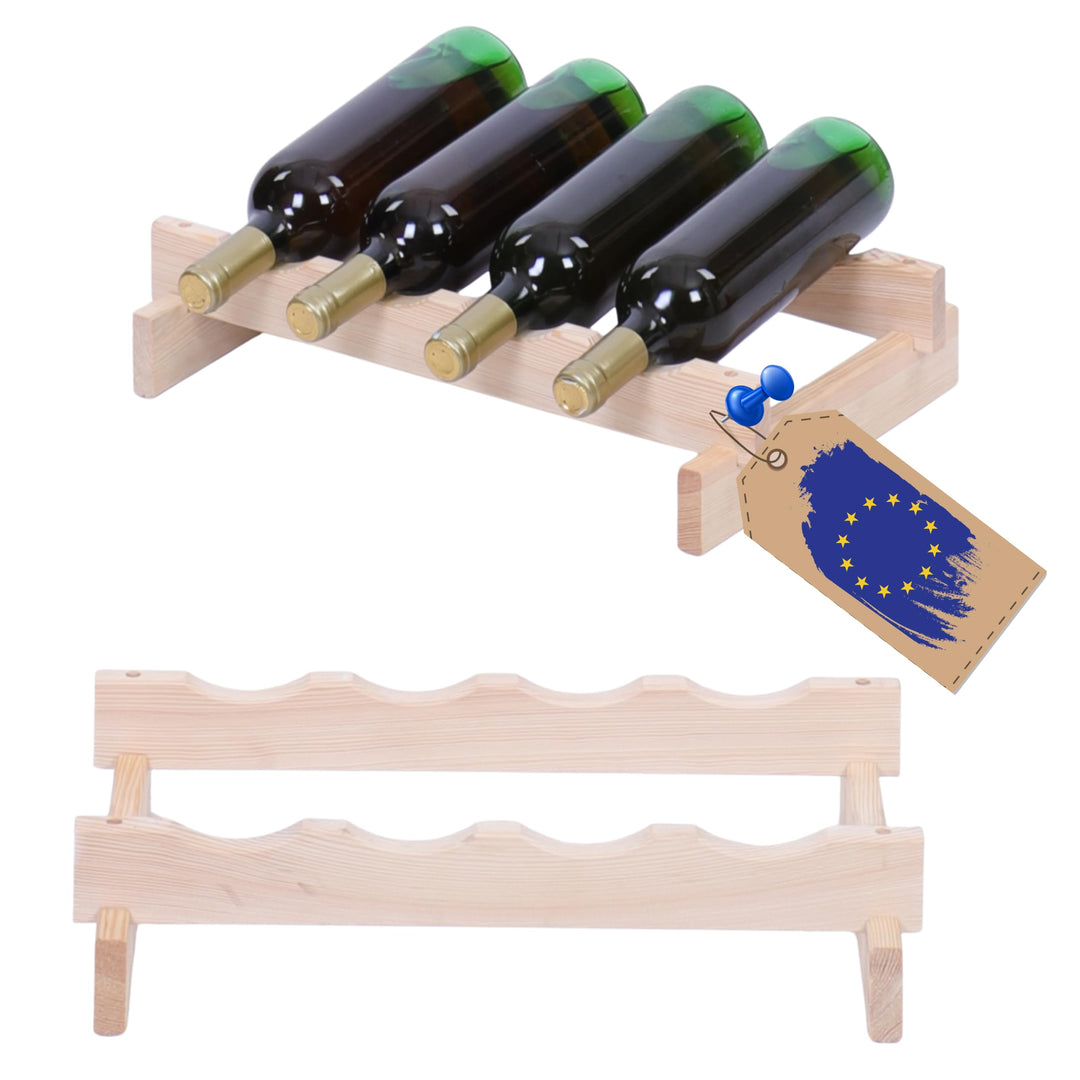 Weinregal, Holzregal, Modulares Weinständer, Weinhalter, Flaschenständer, Flaschenregal, Modernes Ge