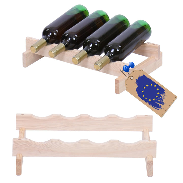 Weinregal, Holzregal, Modulares Weinständer, Weinhalter, Flaschenständer, Flaschenregal, Modernes Ge