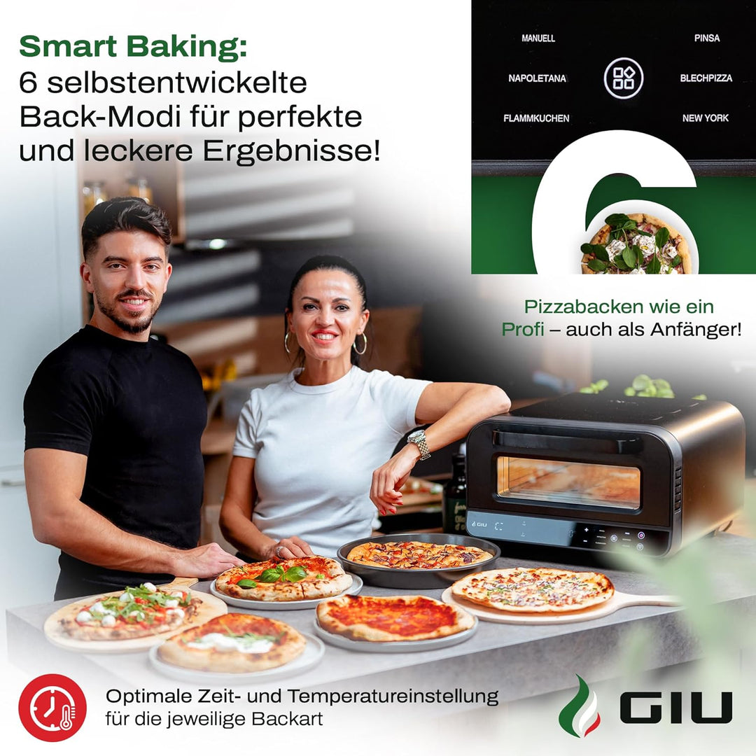GIU Elektrischer Pizzaofen - Starker Elektro-Ofen für neapolitanische Pizza | Backofen, Pizzaofen, e