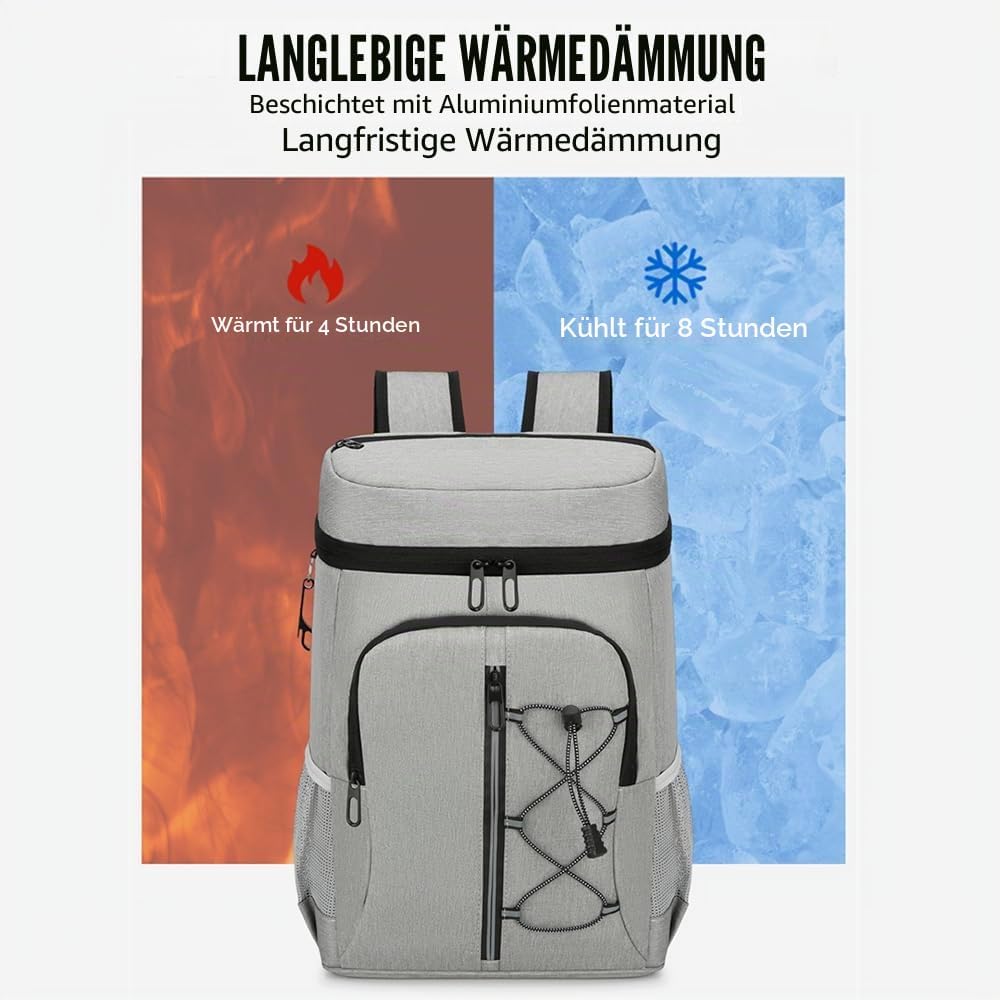 SOUUXIU ühlrucksack, Kühltasche Rucksack, Picknickrucksack,25L Leichter Camping-Rucksack für Männer
