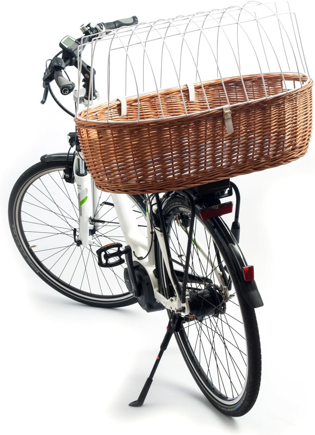 Aumüller Fahrrad-Transportkorb für Hunde, L: 72 cm + Schutzhaube - Gepäckträgermontage