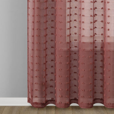 Joywell Terracotta Gardinen Wohnzimmer Vorhänge Transparente Voile Sheer Vorhänge Mädchenzimmer Lein