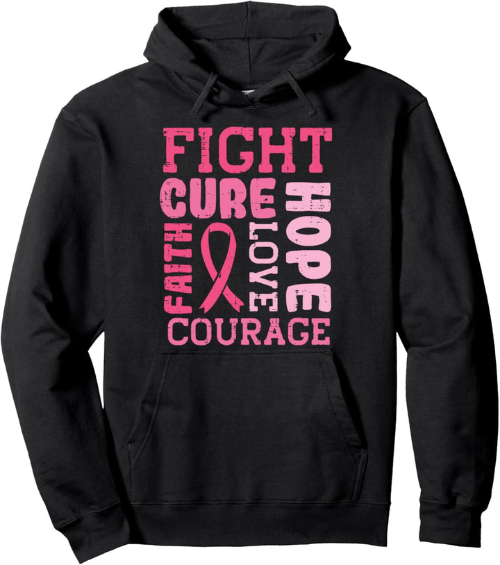 Kampf Heilung Hoffnung Rosa Kampf Brustkrebs Bewusstsein Frauen Pullover Hoodie