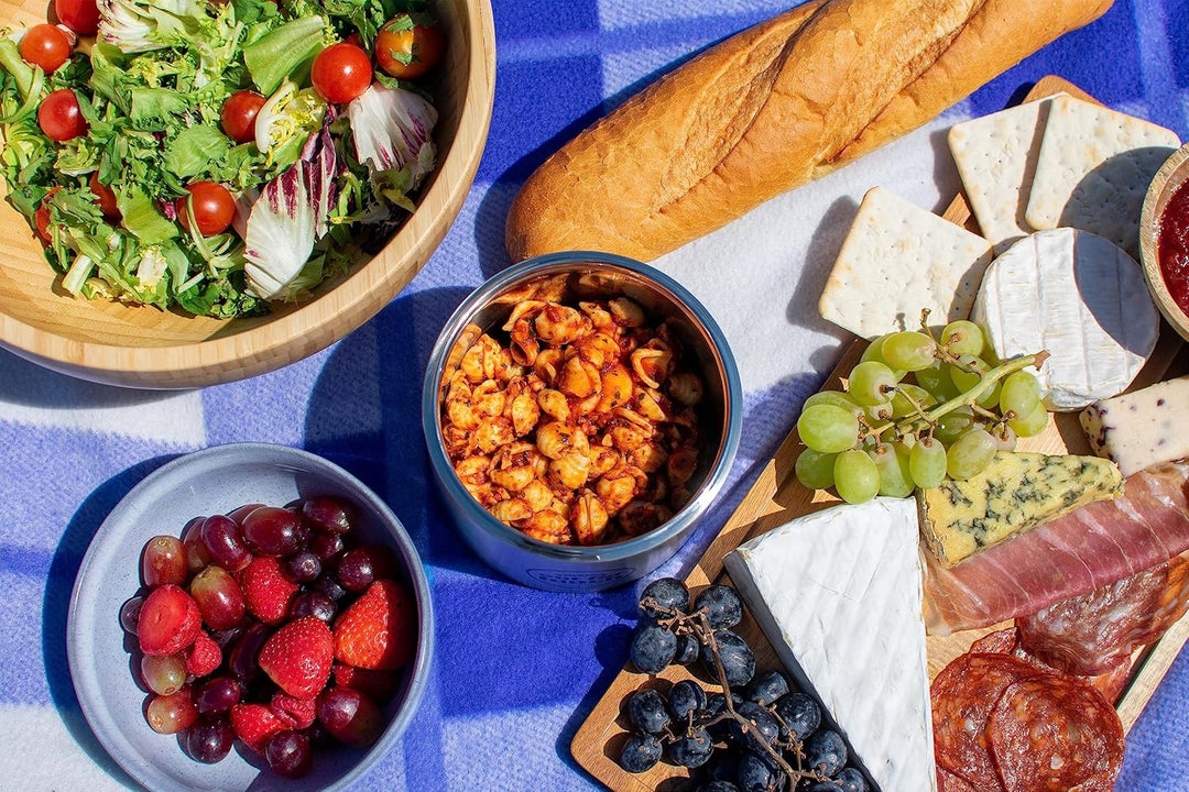 Pioneer Thermo-Speisebehälter 1,5 L Edelstahl Doppelwandig 2-in-1 mit Extra Breiten Öffnung, Isolier