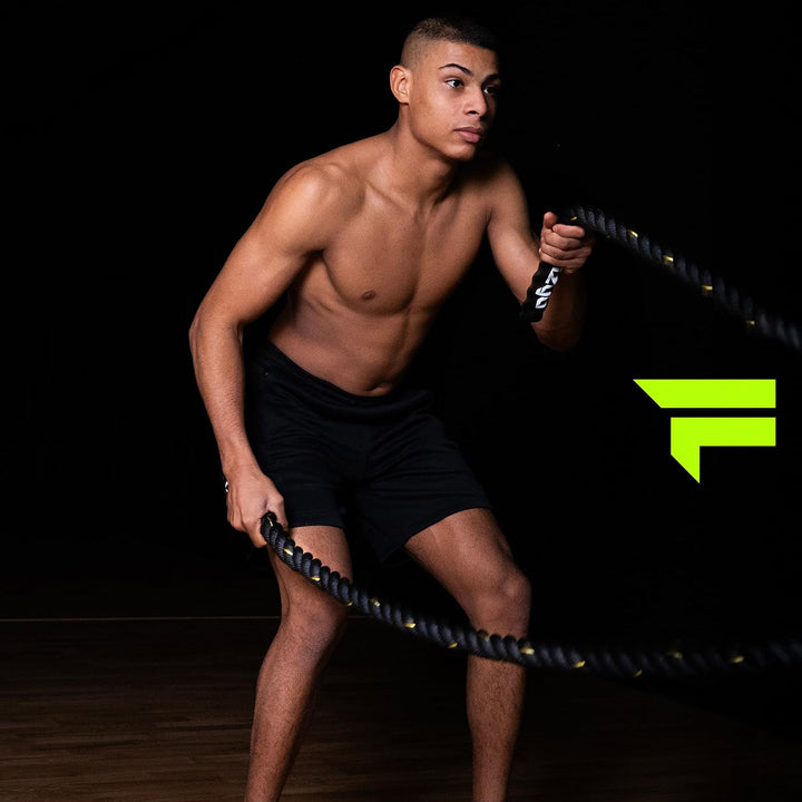 FIZYO Battle Rope 9 m – Trainingsseil Fitness für Functional Training | Robustes Fitness Seil mit Um