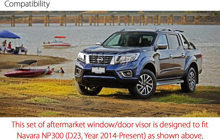 TUNEZ® Regenschutz Fenster Türvisier Wetterschutz Auto kompatibel mit Navara NP300 D23 STX Baujahr 2